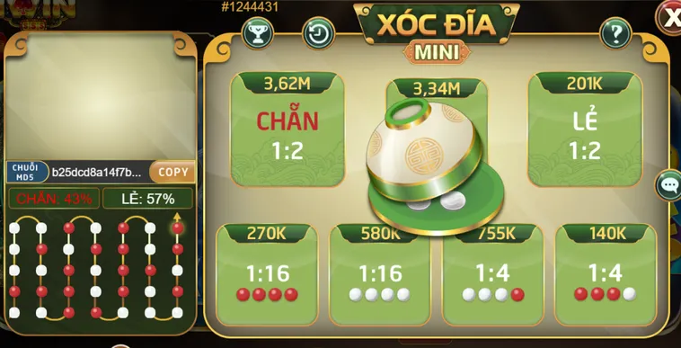 Xóc Đĩa Mini Tại iWin Club Sảnh Đặt Cược Siêu Tốc Nhận Thưởng Bùng Nổ